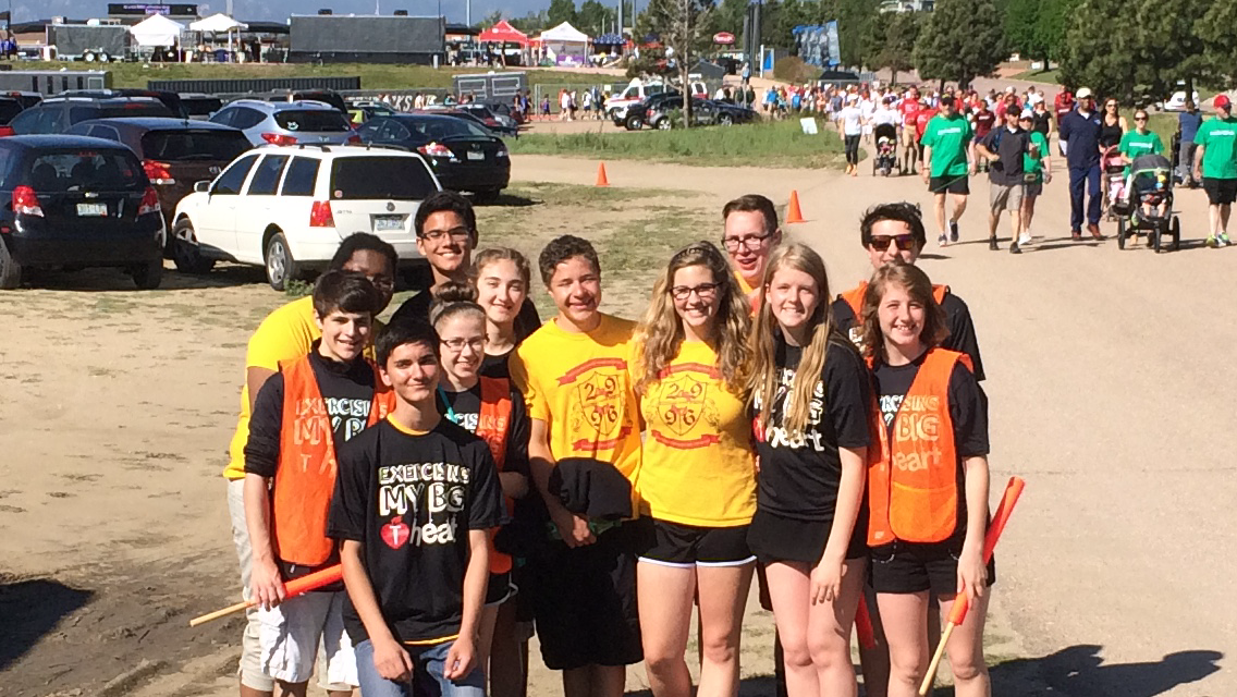 The Cougars after Setting up for the heart walk